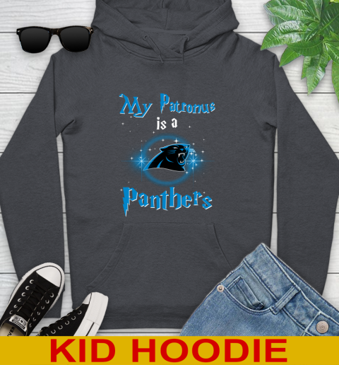 NFL Football Harry Potter My Patronus Is A Carolina Panthers Youth Hoodie 9
