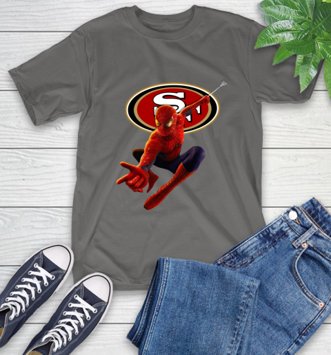 NFL Spider Man Avengers Endgame Football San Francisco 49ers T-Shirt 9