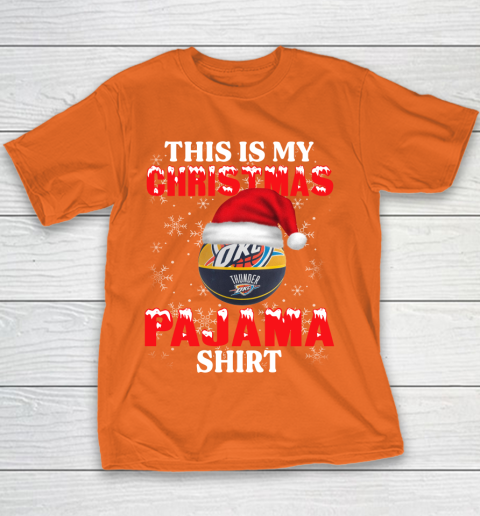 Oklahoma City Thunder This Is My Christmas Pajama Shirt NBA Youth T-Shirt 4