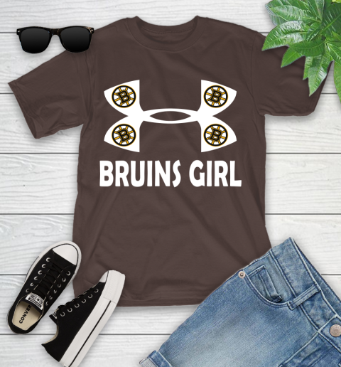 NHL Boston Bruins Girl Under Armour Hockey Sports Youth T-Shirt 7