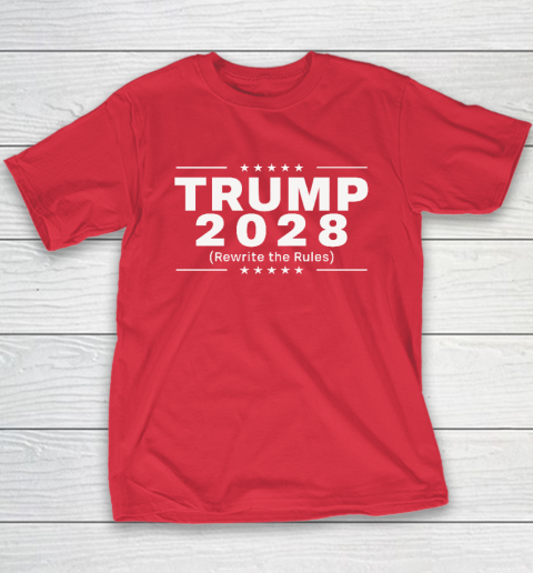 Trump 2028 Rewrite The Rules Youth T-Shirt 7
