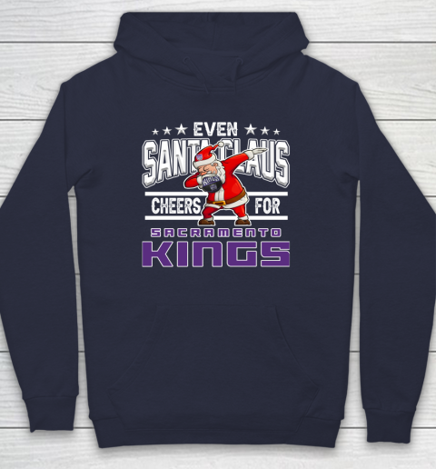 Sacramento Kings Even Santa Claus Cheers For Christmas NBA Hoodie 2