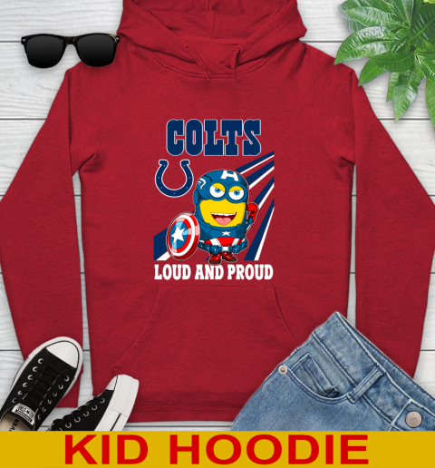 NFL Football Indianapolis Colts Captain America Marvel Avengers Minion Shirt Youth Hoodie 11