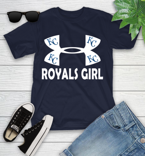 MLB Kansas City Royals Girl Under Armour Baseball Sports Youth T-Shirt 2