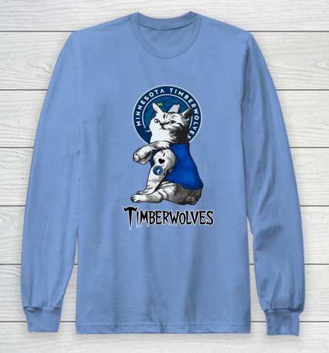 NBA Basketball My Cat Loves Minnesota Timberwolves Long Sleeve T-Shirt 8