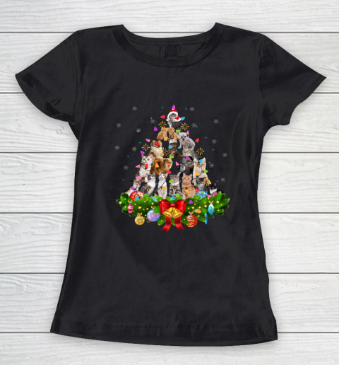 Funny Cat Christmas Tree Xmas Gifts Women's T-Shirt