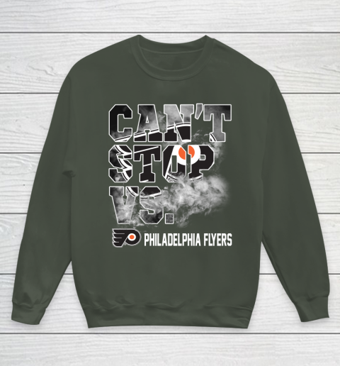 NHL Philadelphia Flyers Hockey Can't Stop Vs Youth Sweatshirt 9 NHL Philadelphia Flyers Hockey Can't Stop Vs Youth Sweatshirt - Image 9