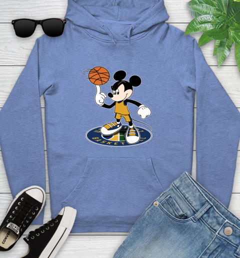 NBA Basketball Utah Jazz Cheerful Mickey Disney Shirt Youth Hoodie 11