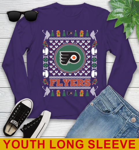 Philadelphia Flyers Merry Christmas NHL Hockey Loyal Fan Youth Long Sleeve 4