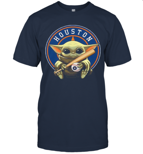 Baby Yoda Hug Houston Astros Baseball T 