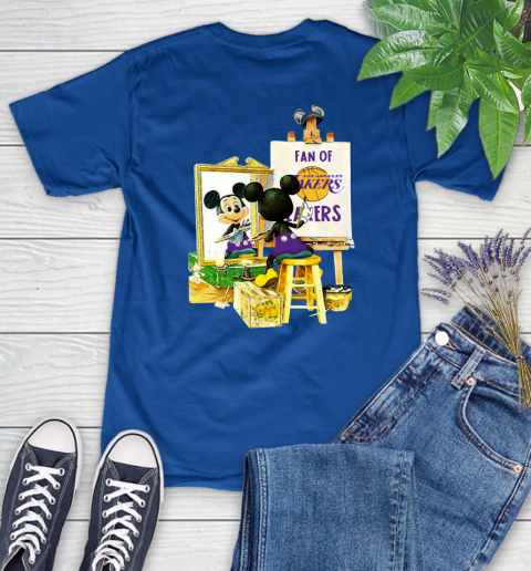 NBA Basketball Los Angeles Lakers Mickey Drawing Shirt 92 NBA Basketball Los Angeles Lakers Mickey Drawing Shirt - Image 92