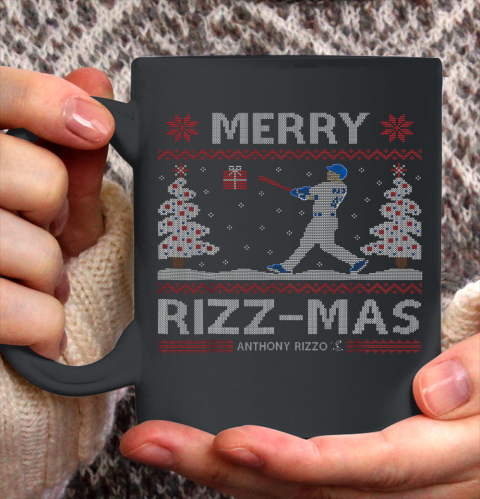 Anthony Rizzo Tshirt Merry Rizz Mas Christmas Ugly Ceramic Mug 11oz