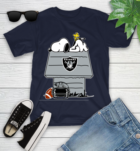 Las Vegas Raiders T Shirt Snoopy Nfl Football New Era Peanuts Woodstock Large Herrenmode Kleidung Accessoires