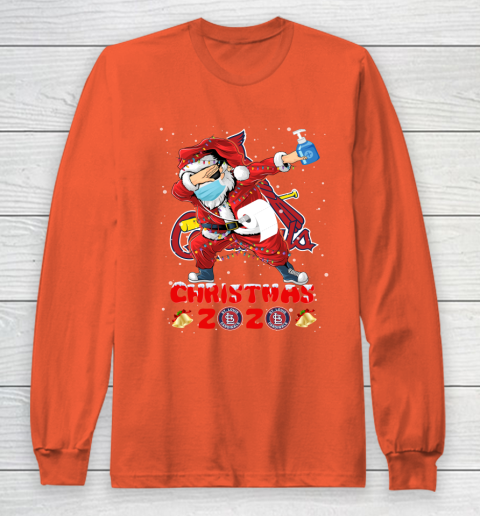 St.Louis Cardinals Funny Santa Claus Dabbing Christmas 2020 MLB Long Sleeve T-Shirt 3