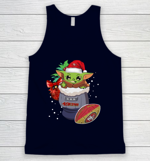 San Francisco 49ers Christmas Baby Yoda Star Wars Funny Happy NFL Tank Top 4 San Francisco 49ers Christmas Baby Yoda Star Wars Funny Happy NFL Tank Top - Image 4
