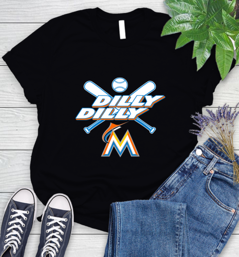 MLB Miami Marlins Dilly Dilly Baseball Sports Women's T-Shirt 2