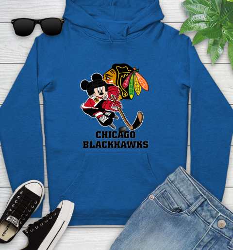 NHL Chicago Blackhawks Mickey Mouse Disney Hockey T Shirt Youth Hoodie 9