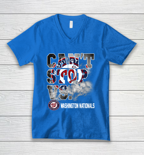 MLB Washington Nationals Baseball Can't Stop Vs Nationals V-Neck T-Shirt 5