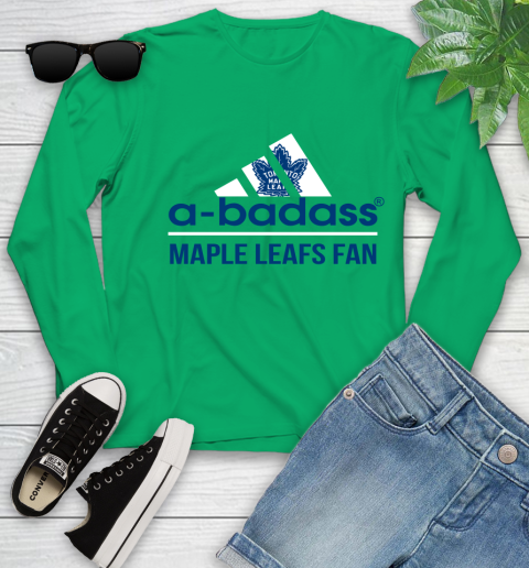 NHL A Badass Toronto Maple Leafs Fan Adidas Hockey Sports Youth Long Sleeve 7