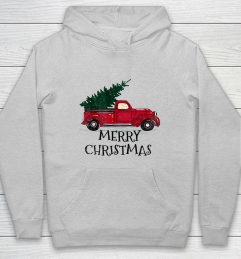 Vintage Red Truck With Merry Christmas Tree Hoodie 4