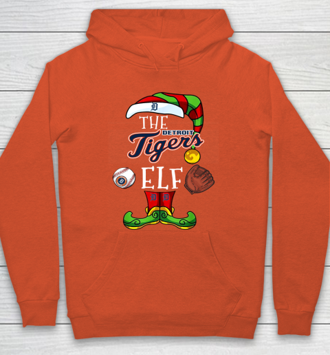 Detroit Tigers Christmas ELF Funny MLB Hoodie 3