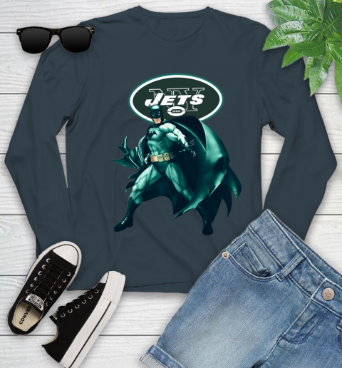 NFL Batman Football Sports New York Jets Youth Long Sleeve 8