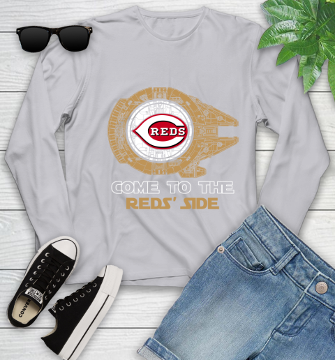 MLB Come To The Cincinnati Reds Side Star Wars Baseball Sports Youth Long Sleeve 5