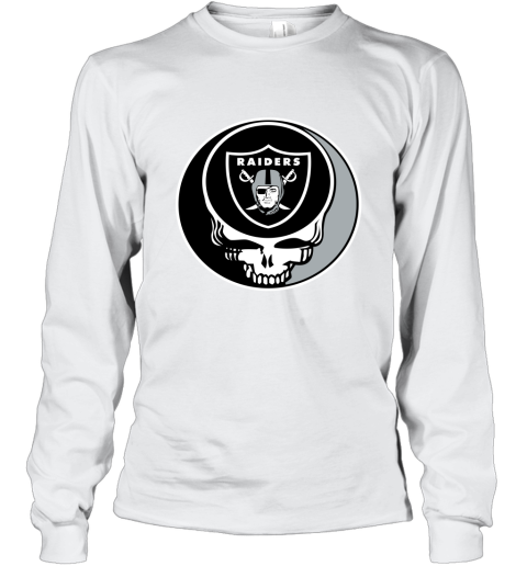 NFL Oakland Raiders Grateful Dead Rock Band Football Sports 2FIvP7ZQsqt long sleeve tee 14 95 151514 front white