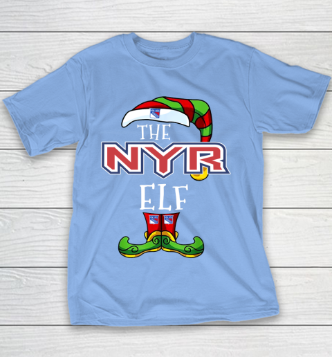 New York Rangers Christmas ELF Funny NHL Youth T-Shirt 8