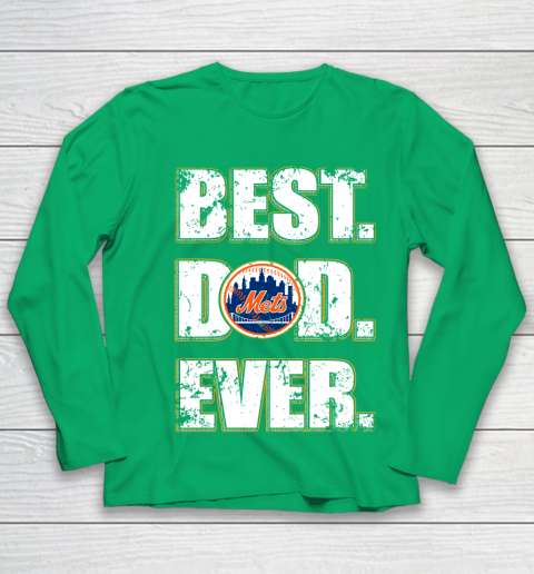 MLB New York Mets Baseball Best Dad Ever Family Shirt Youth Long Sleeve 4