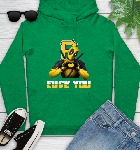 MLB Pittsburgh Pirates Deadpool Love You Fuck You Baseball Sports Youth Hoodie 9