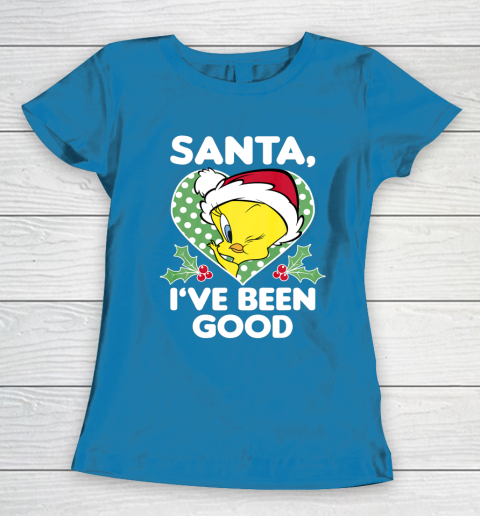 Looney Tunes Christmas Tweety Bird Santa I ve Been Good Women's T-Shirt 6