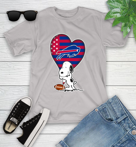 Buffalo Bills NFL Football The Peanuts Movie Adorable Snoopy Youth T-Shirt 12