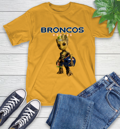 Denver Broncos NFL Football Groot Marvel Guardians Of The Galaxy T-Shirt 3