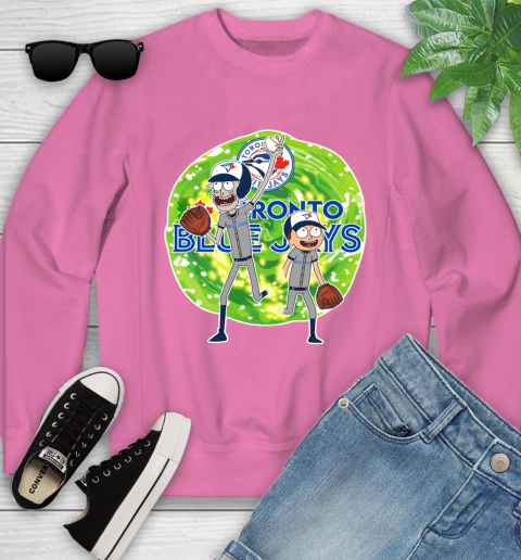 MLB Toronto Blue Jays Rick And Morty Baseball Sports Youth Sweatshirt 7