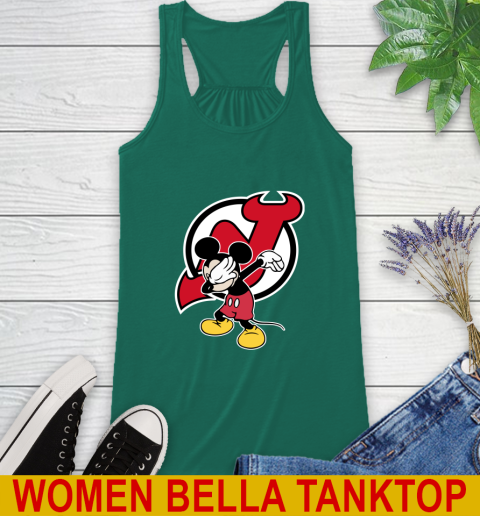 New Jersey Devils NHL Hockey Dabbing Mickey Disney Sports Racerback Tank 8 New Jersey Devils NHL Hockey Dabbing Mickey Disney Sports Racerback Tank - Image 8