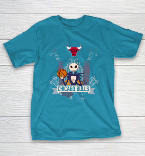 NBA Chicago Bulls Basketball Jack Skellington Halloween T-Shirt 7