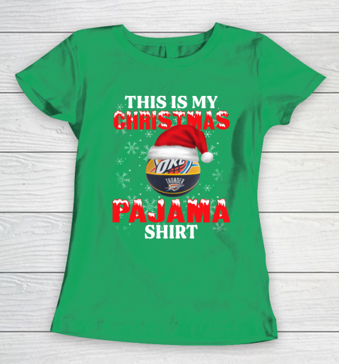 Oklahoma City Thunder This Is My Christmas Pajama Shirt NBA Women's T-Shirt 5