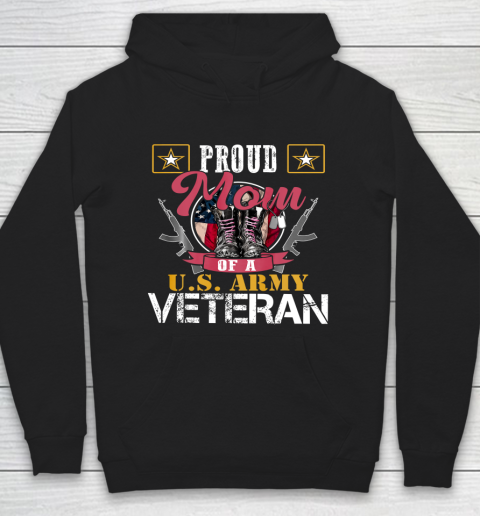 Veteran Shirt Vintage Proud Mom Of A U S Army Veteran Gift Hoodie
