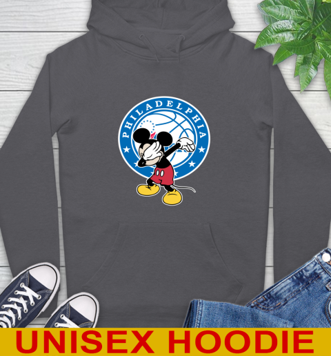 Philadelphia 76ers NBA Basketball Dabbing Mickey Disney Sports Hoodie 7