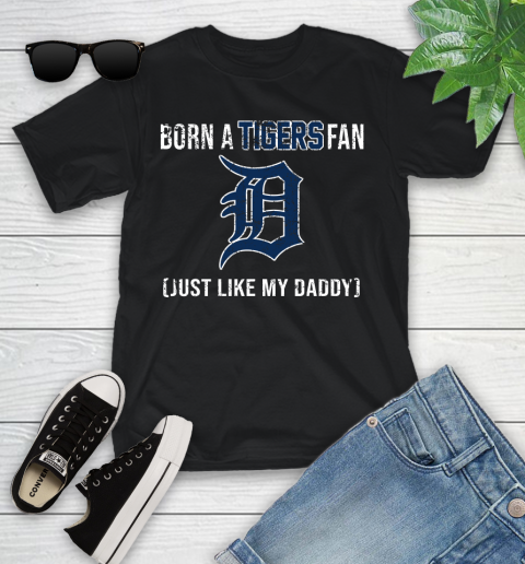 MLB Baseball Detroit Tigers Loyal Fan Just Like My Daddy Shirt Youth T-Shirt