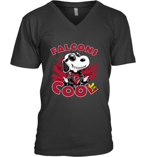 Atlanta Falcons Snoopy Joe Cool We're Awesome V-Neck T-Shirt
