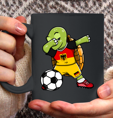 Dabbing Turtle Germany Soccer Fans Jersey German Football Ceramic Mug 11oz