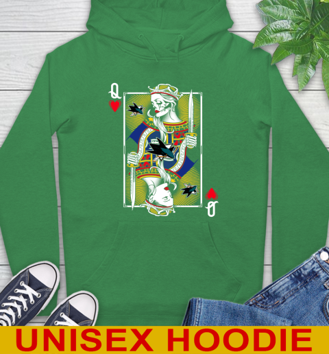 NHL Hockey San Jose Sharks The Queen Of Hearts Card Shirt Hoodie 9 NHL Hockey San Jose Sharks The Queen Of Hearts Card Shirt Hoodie - Image 9