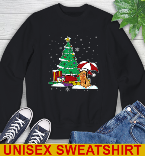 Xmas is coming Cute golden retriever dog and gifts 25
