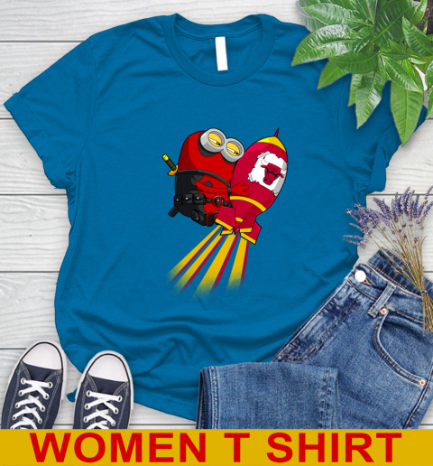 NBA Basketball Chicago Bulls Deadpool Minion Marvel Shirt Women's T-Shirt 8