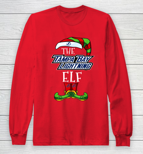 Tampa Bay Lightning Christmas ELF Funny NHL Long Sleeve T-Shirt 7