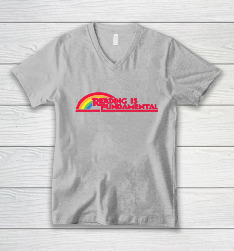 Reading Rainbow t shirt Reading is Fundamental Gay Rainbow V-Neck T-Shirt 2