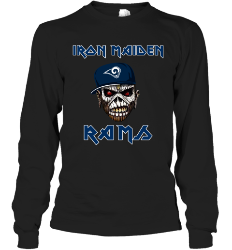 NFL Los Angeles Rams Iron Maiden Rock Band Music Football Sports kSQPCFS9Nnn long sleeve tee 14 95 151514 front black