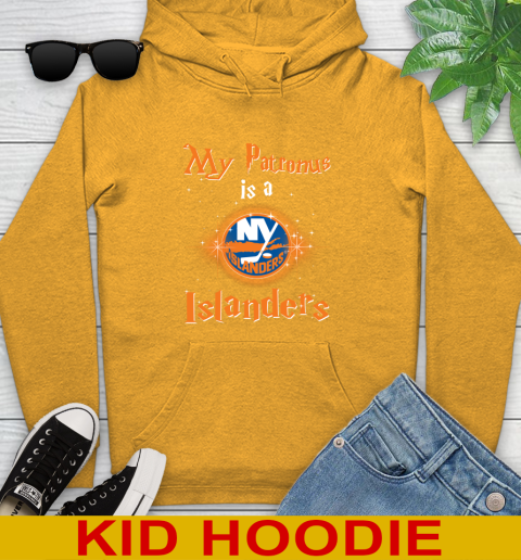 NHL Hockey Harry Potter My Patronus Is A New York Islanders Youth Hoodie - Image 3